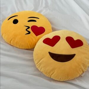 Yellow Emoji Accent Pillows